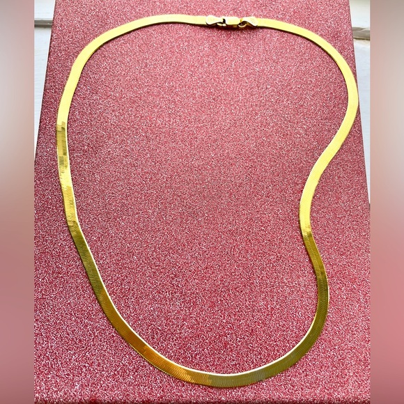 Vintage Vermeil Herringbone Necklace - Picture 1 of 10